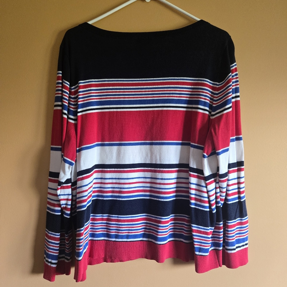 Talbots Multicolor Striped Top PTP=24" - Picture 5 of 5